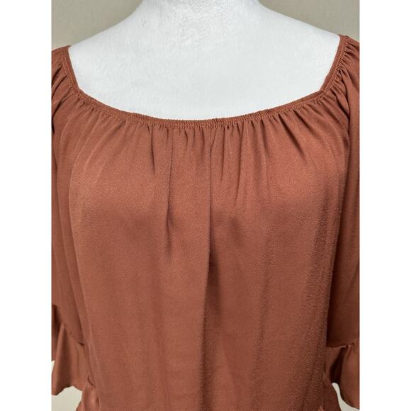 Peppermint Women’s Sz L Blouse Top Peasant Cottage Core Made In The USA - Picture 3 of 12